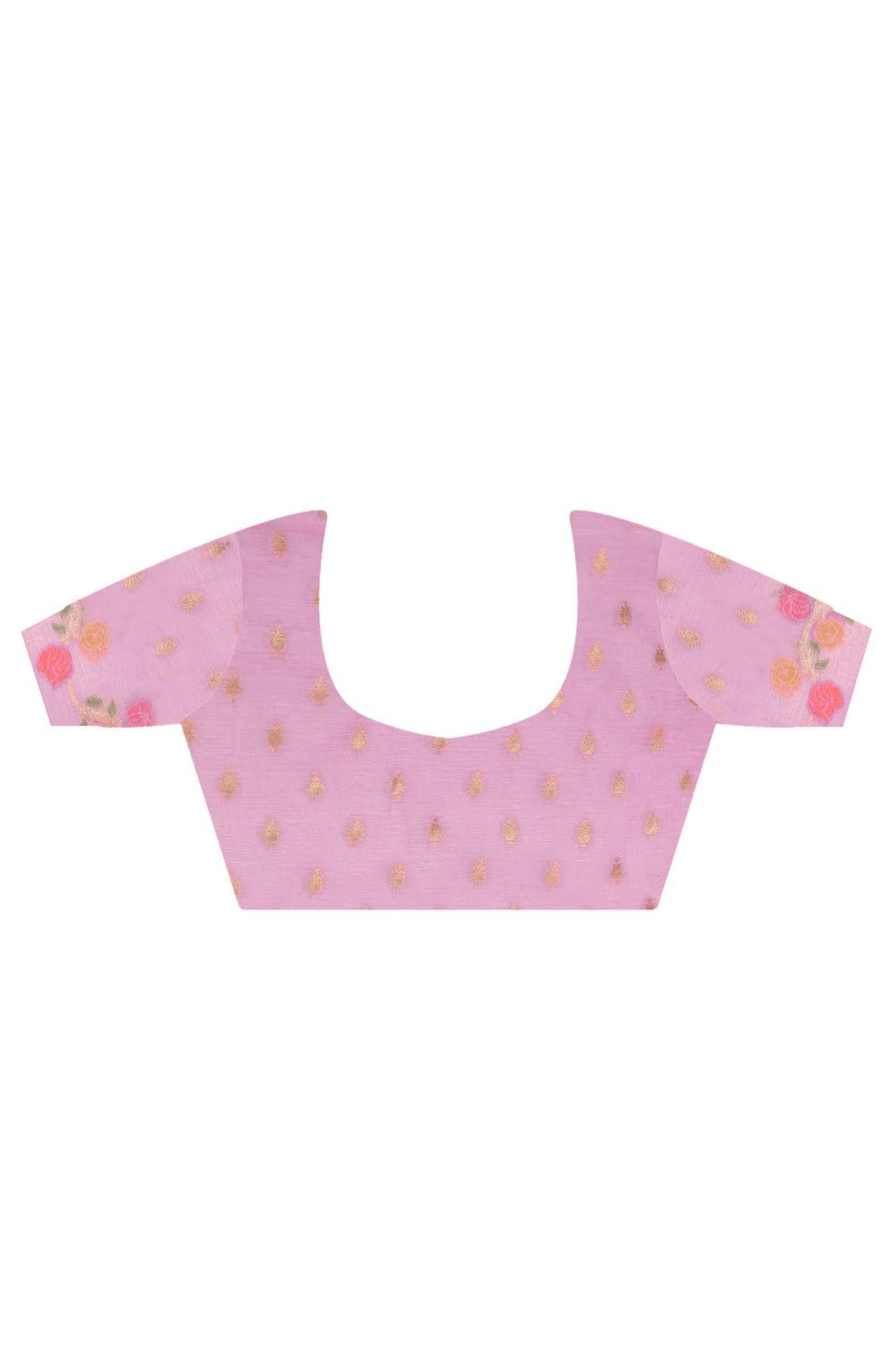 Baby Pink Handwoven Cotton Silk Saree