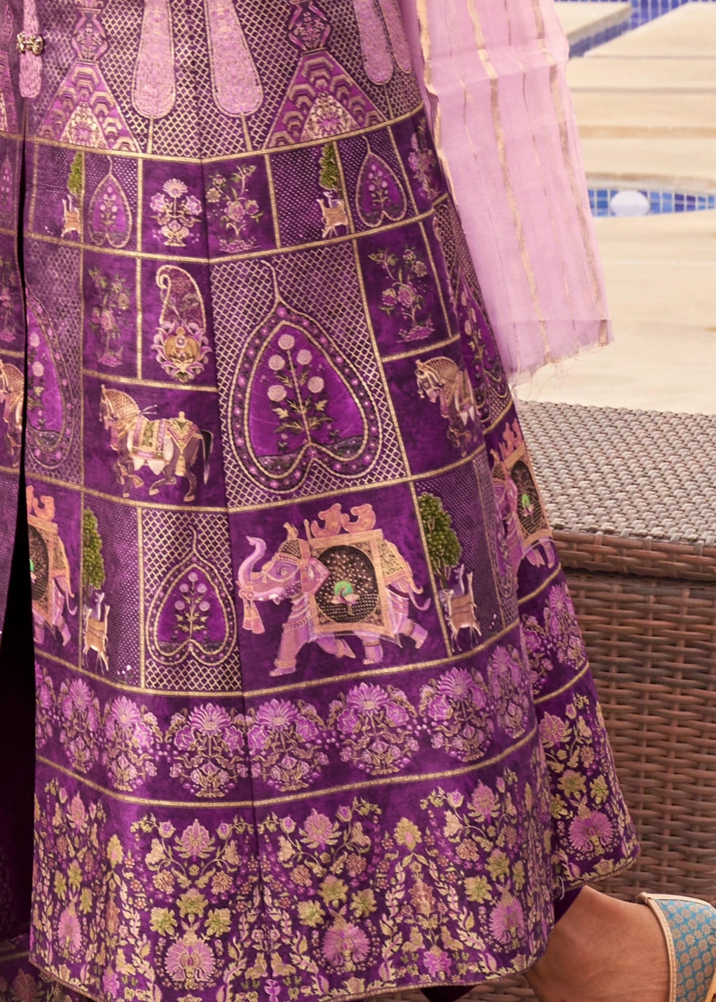 Beetroot Purple Sherwani Set
