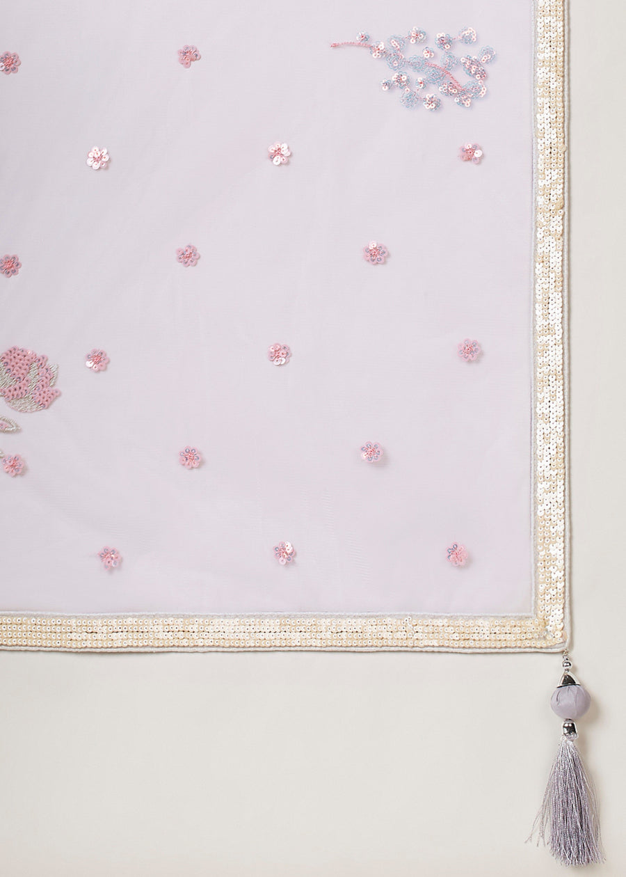 Mauve Purple Lehenga Choli With Sequins Embroidery