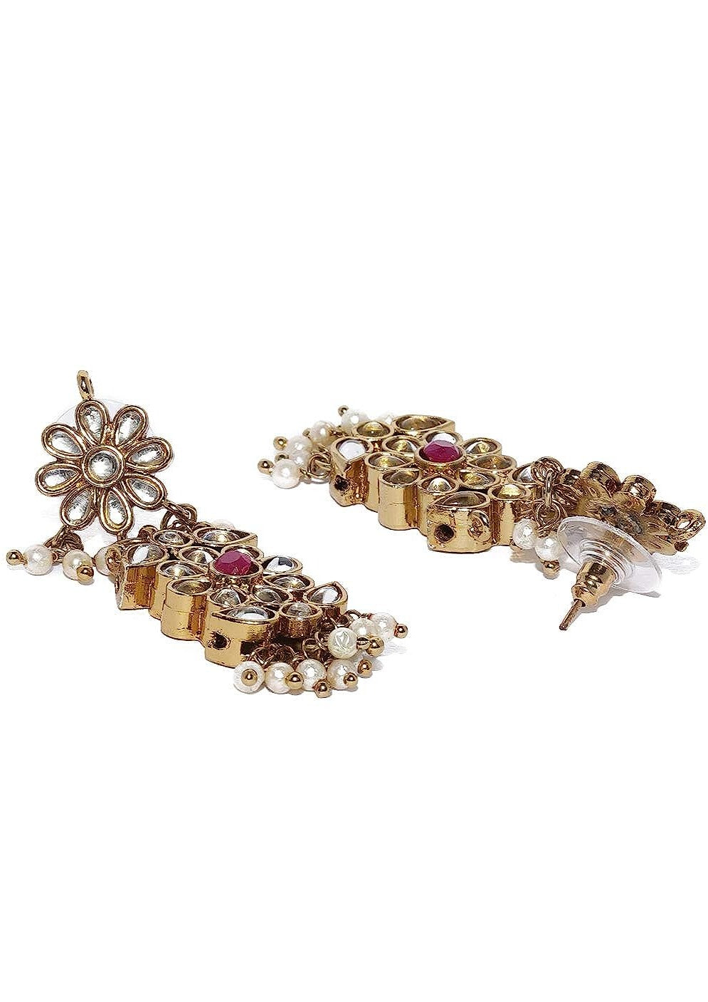 Kundan artificial earrings usa online shopping for Indian wedding.