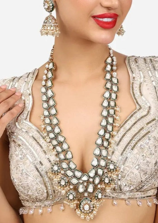 Artificial kundan polki jewellery set usa online store.