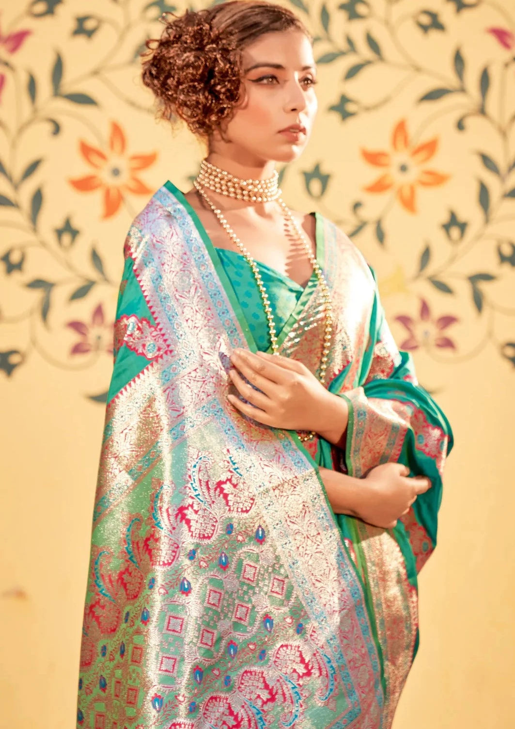Pure katan silk banarasi handloom saree online shopping with price.