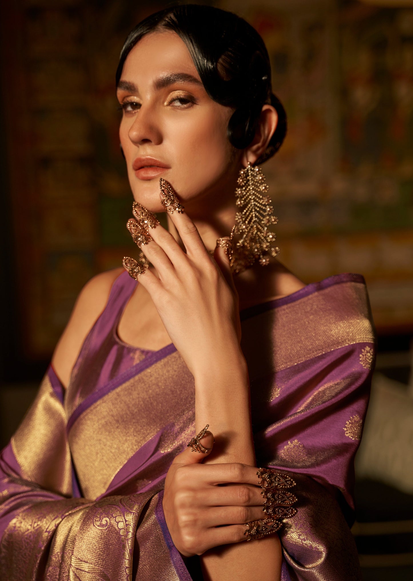 Banarasi Silk Magenta Pink Handloom Saree
