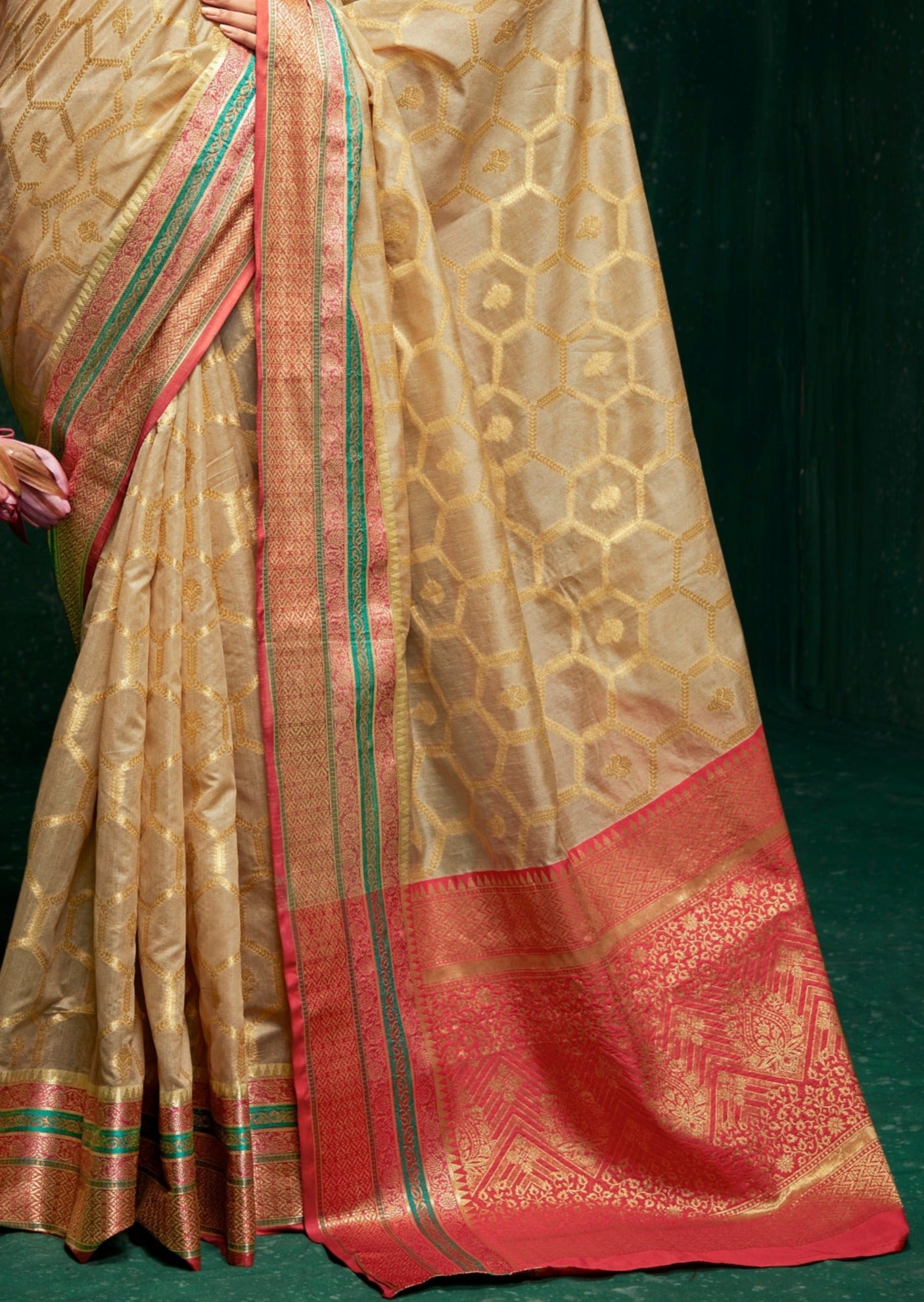 Banarasi cotton silk saree pallu design usa online shopping designs.