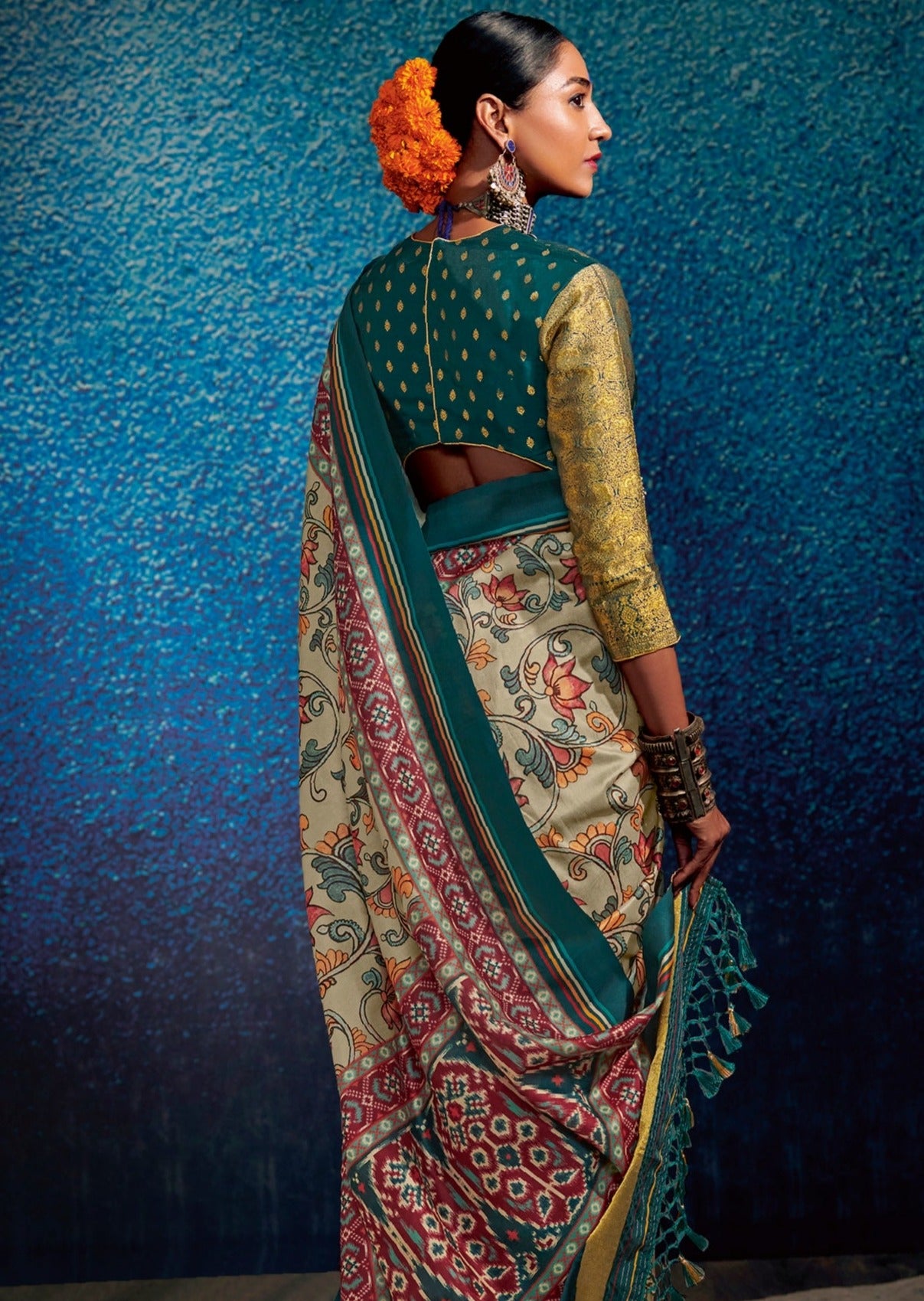 Patola Saree pallu design