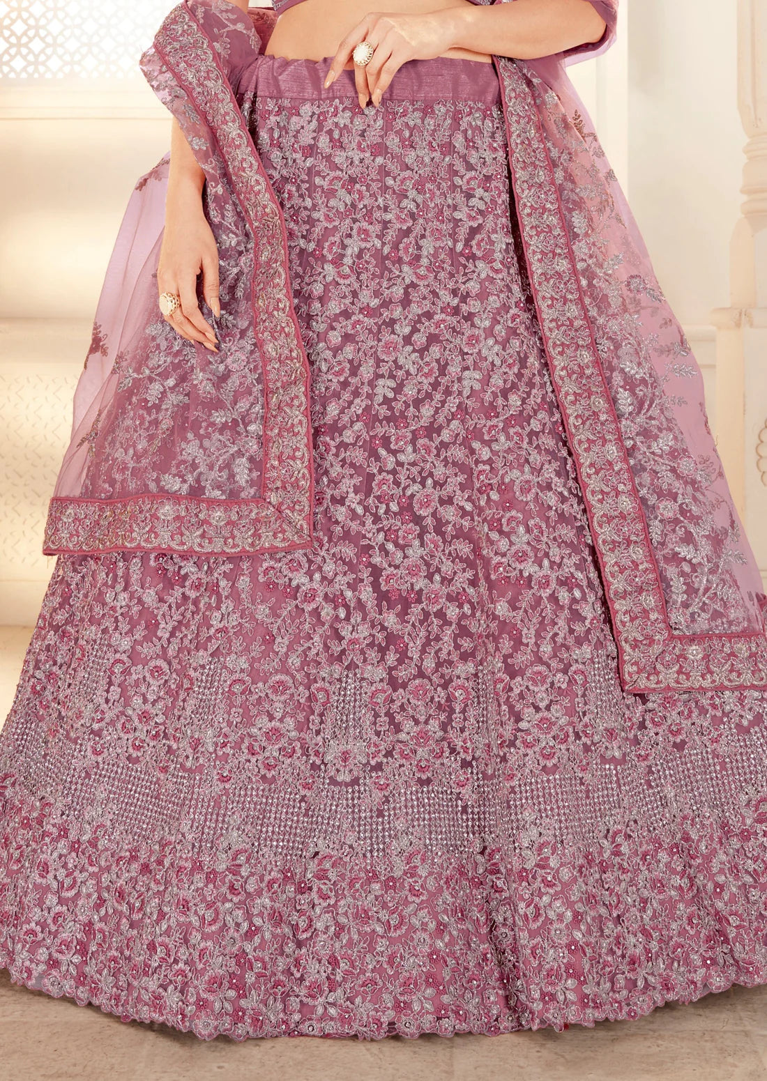 Lavender Purple Bridal Lehenga