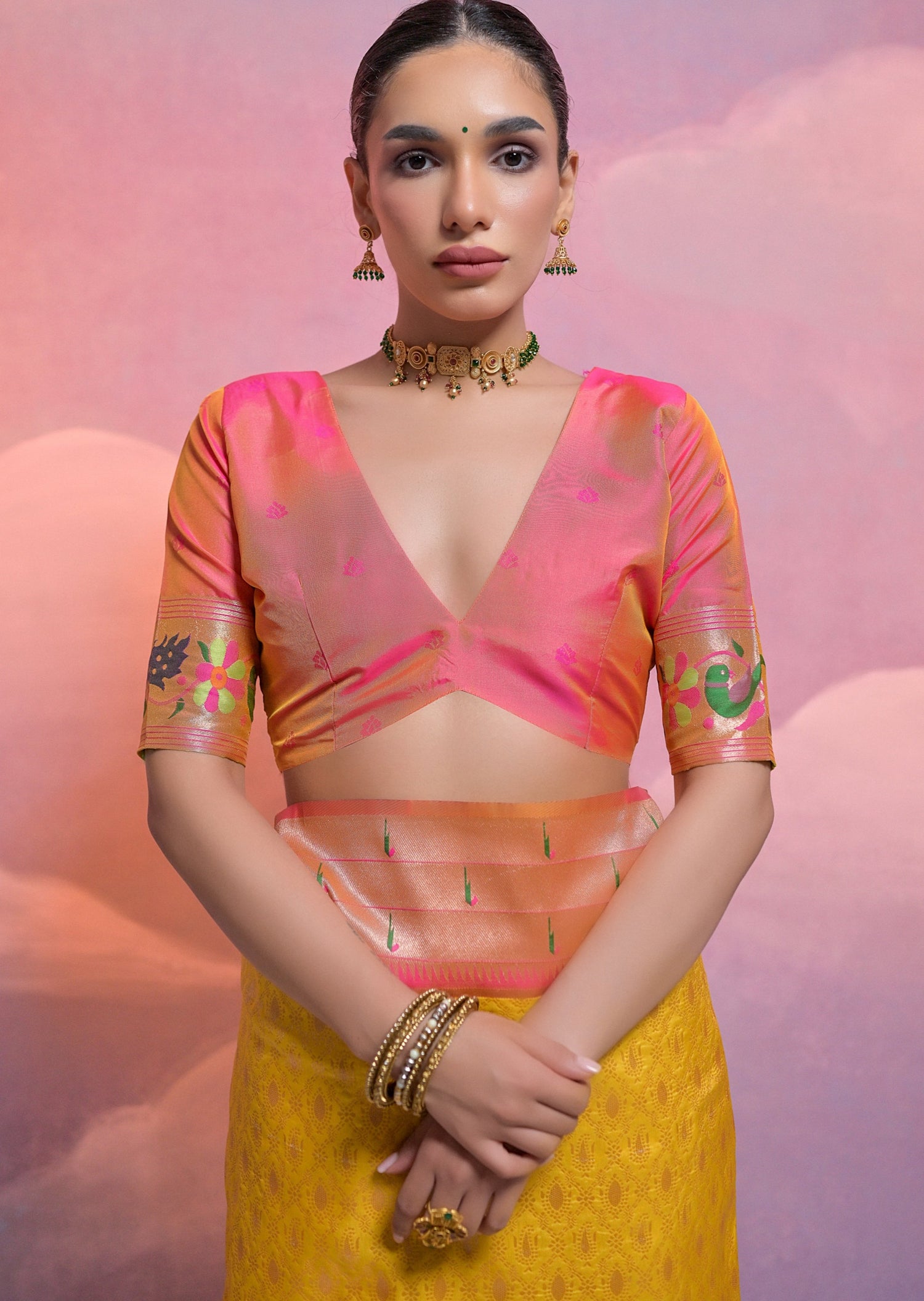 Paithani silk handloom saree usa online shopping at best price & fast delivery.