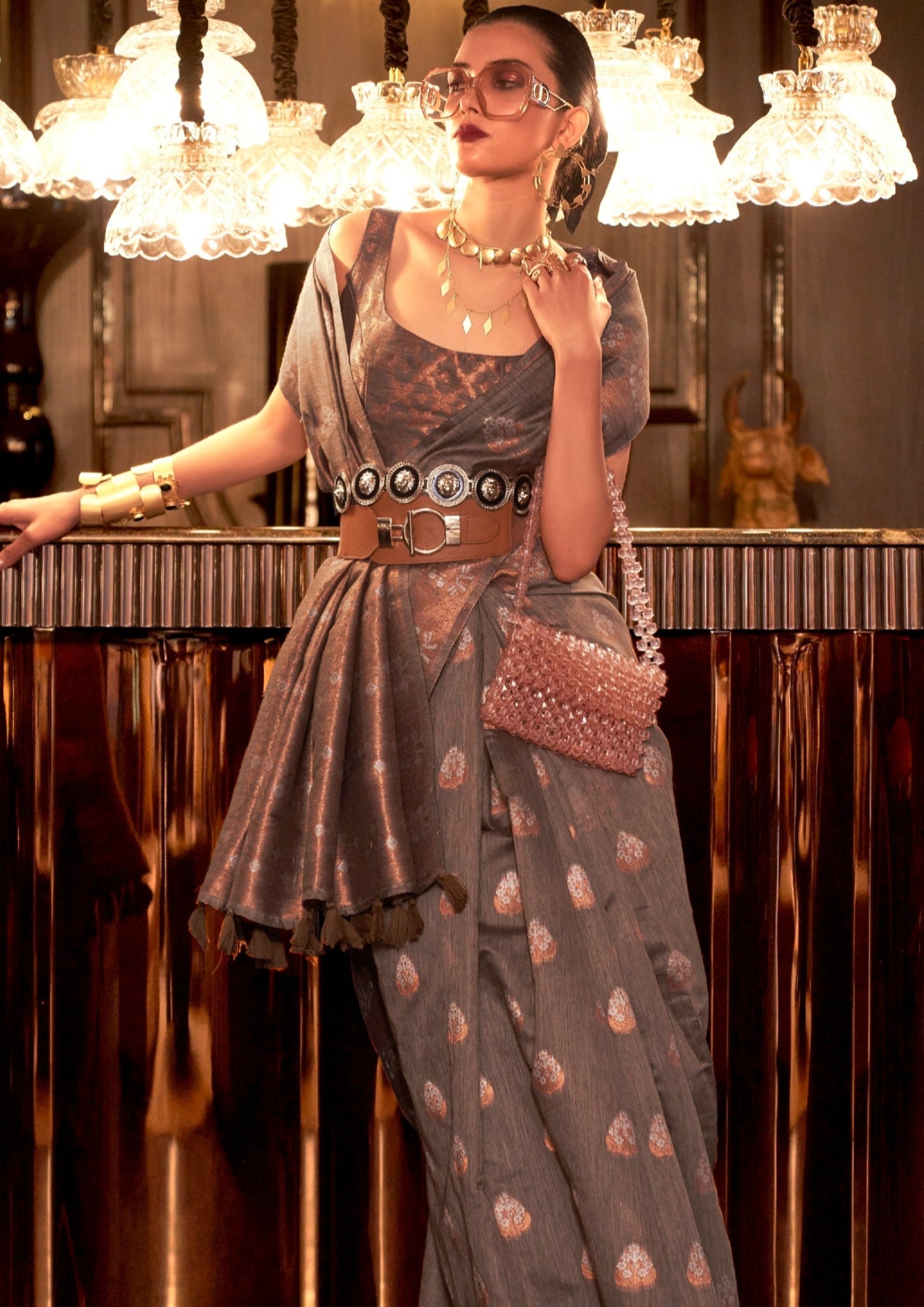 Pure banarasi linen silk handloom zari saree for wedding online price india usa.