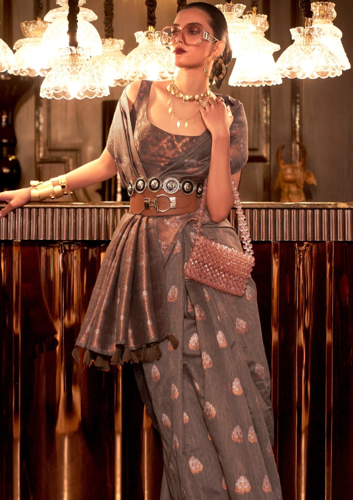 Pure banarasi linen silk handloom zari saree for wedding online price india usa.