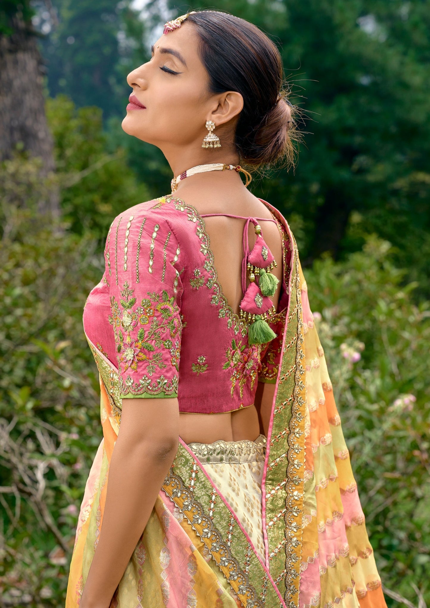 Pure banarasi silk white lehenga choli online shopping london uk usa for bride.