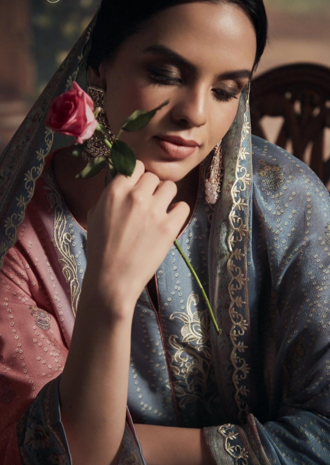 Pure Muslin Pink Salwar Suit