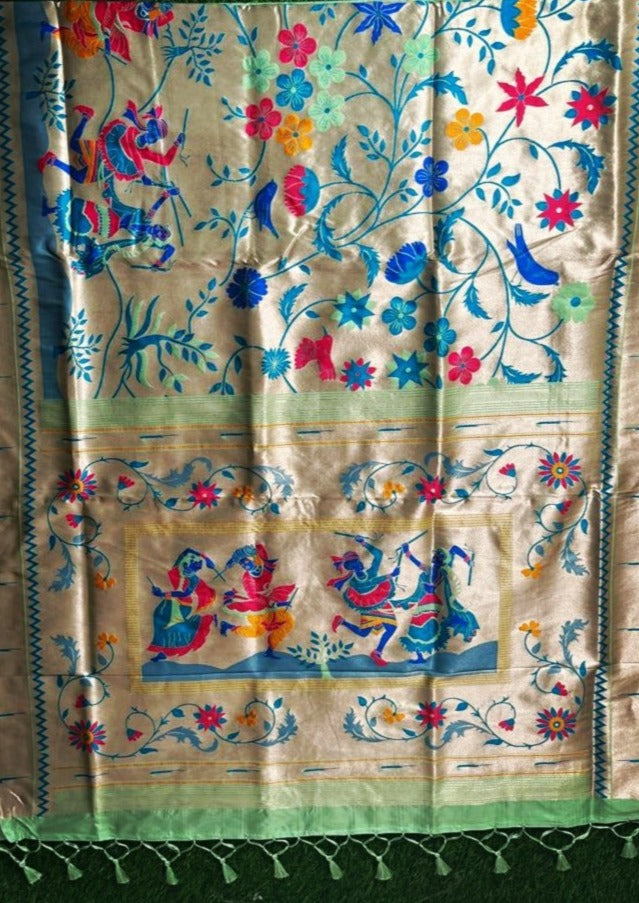 Pure paithani silk handloom sarees online shopping india usa for bride with price.