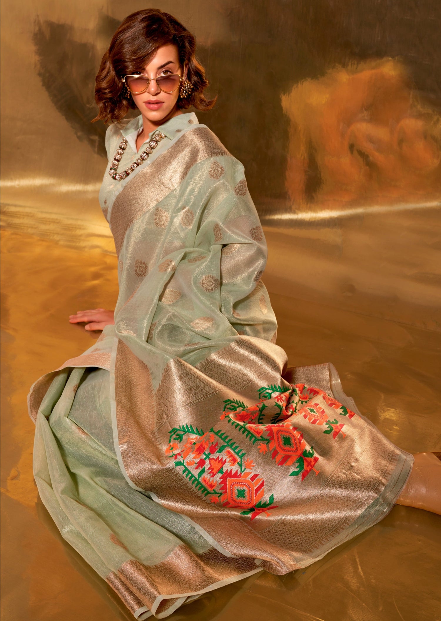 Pure tissue silk handloom saree usa uk uae online.