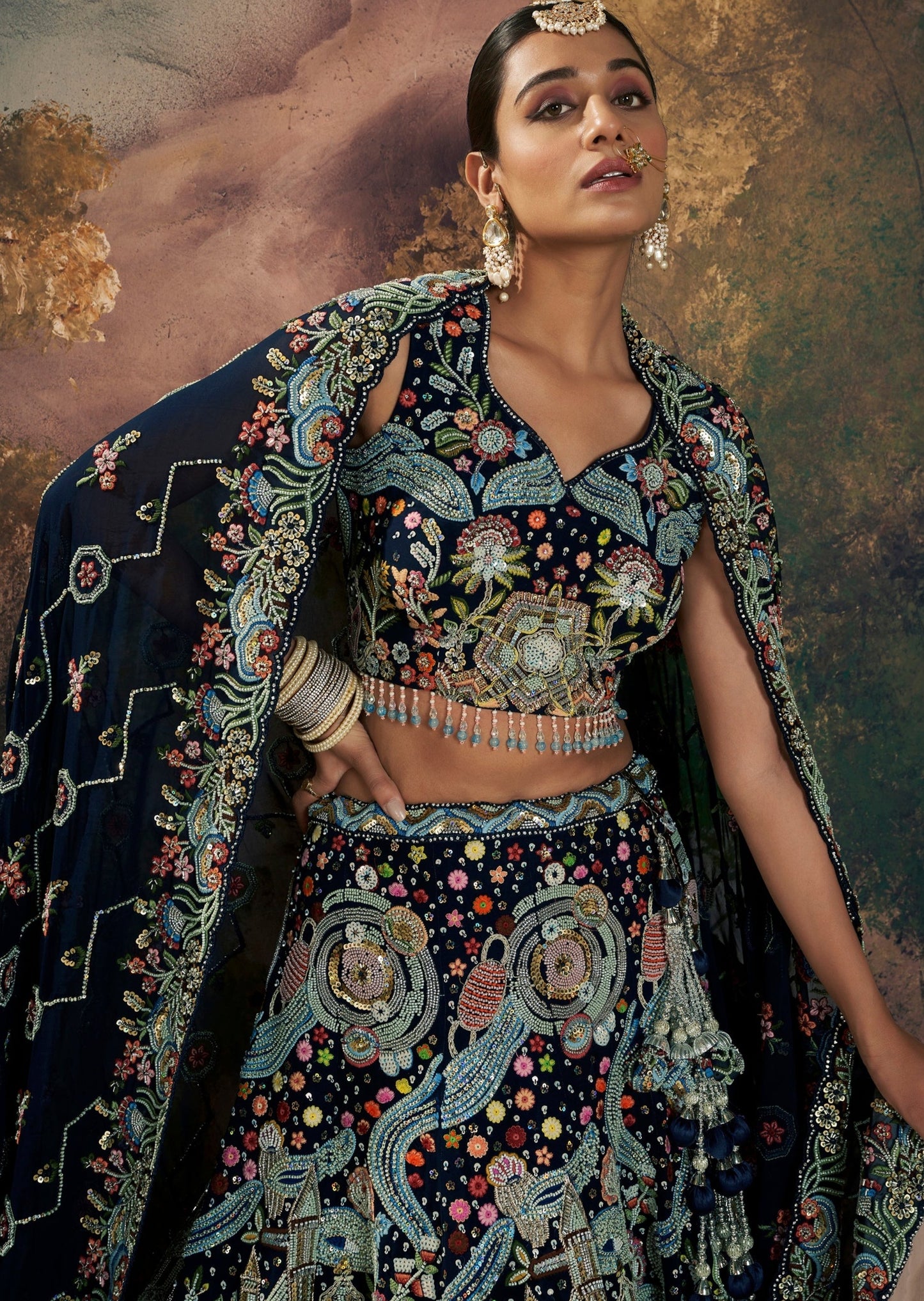 Shop designer black lehenga choli usa online with dupatta for wedding.