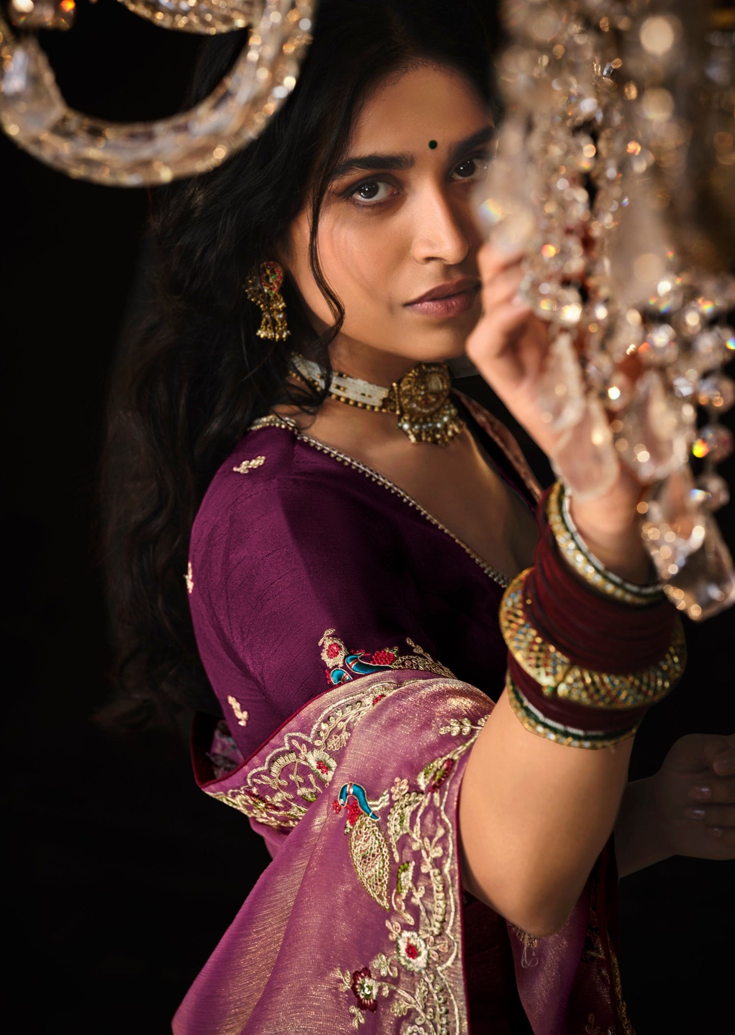 Shop embroidered work pink saree usa uk online for wedding.