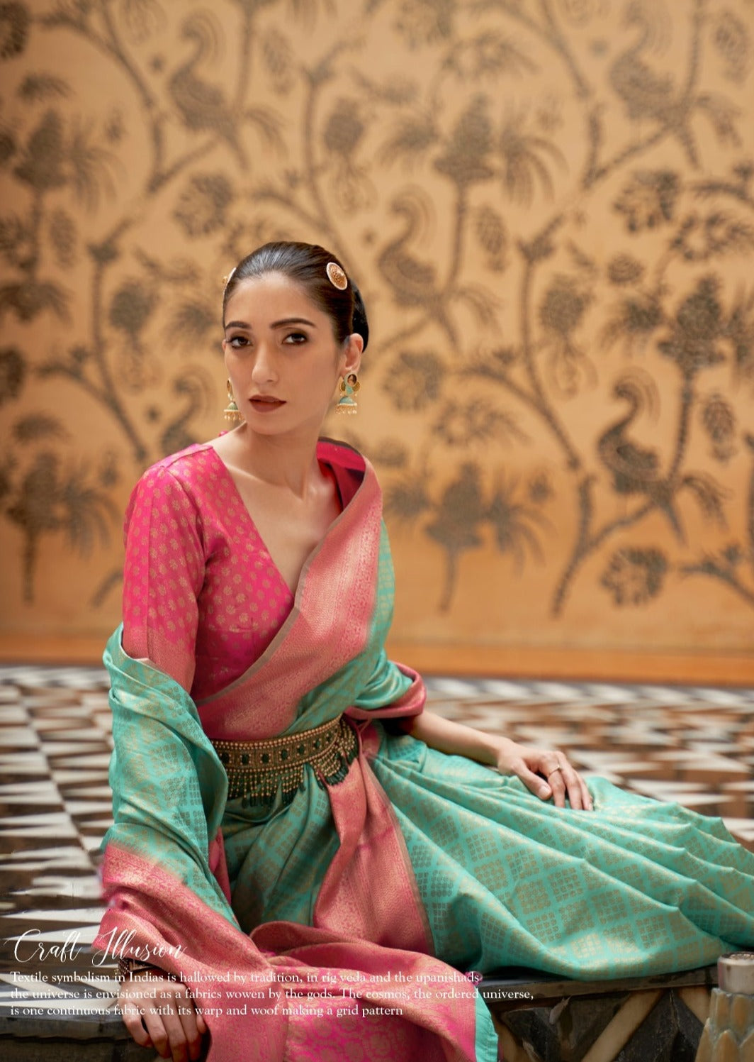 Pure Handloom Kanjivaram Silk Green Saree