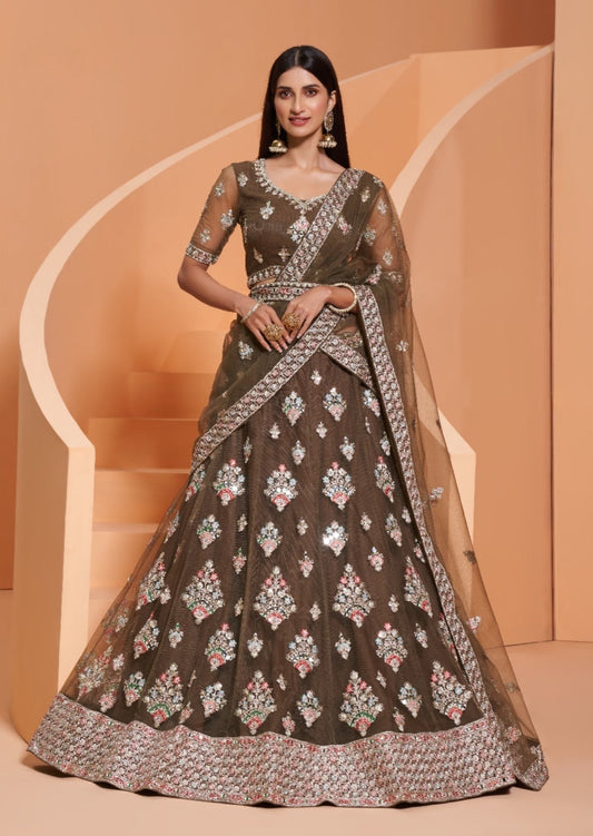 Brown skin lehenga