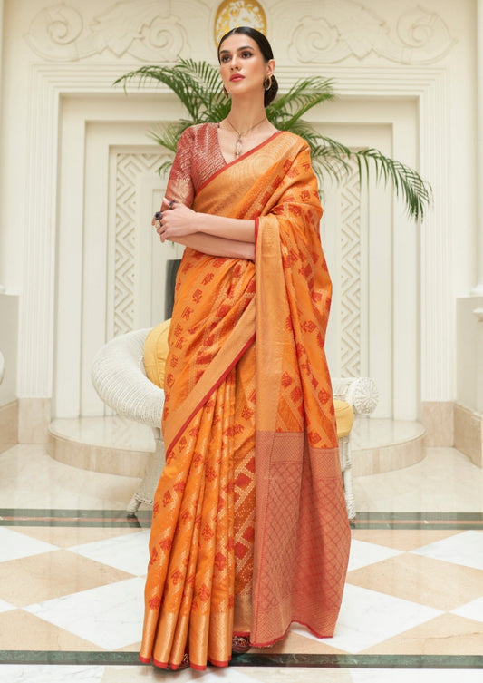 Designer bandhej patola saree.