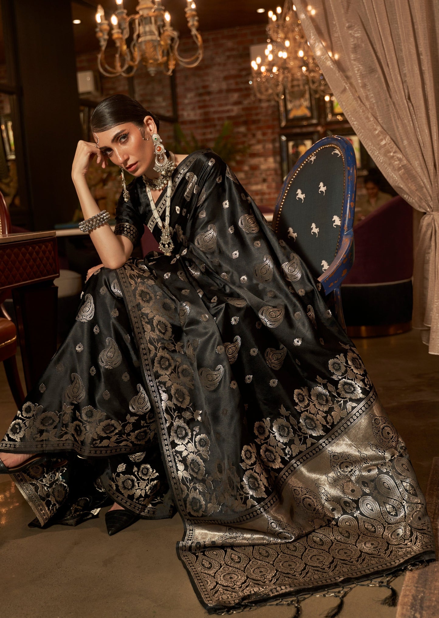Satin silk sarees online