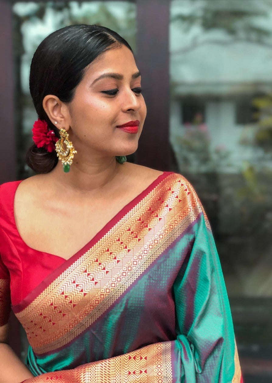 Pure banarasi katan silk saree