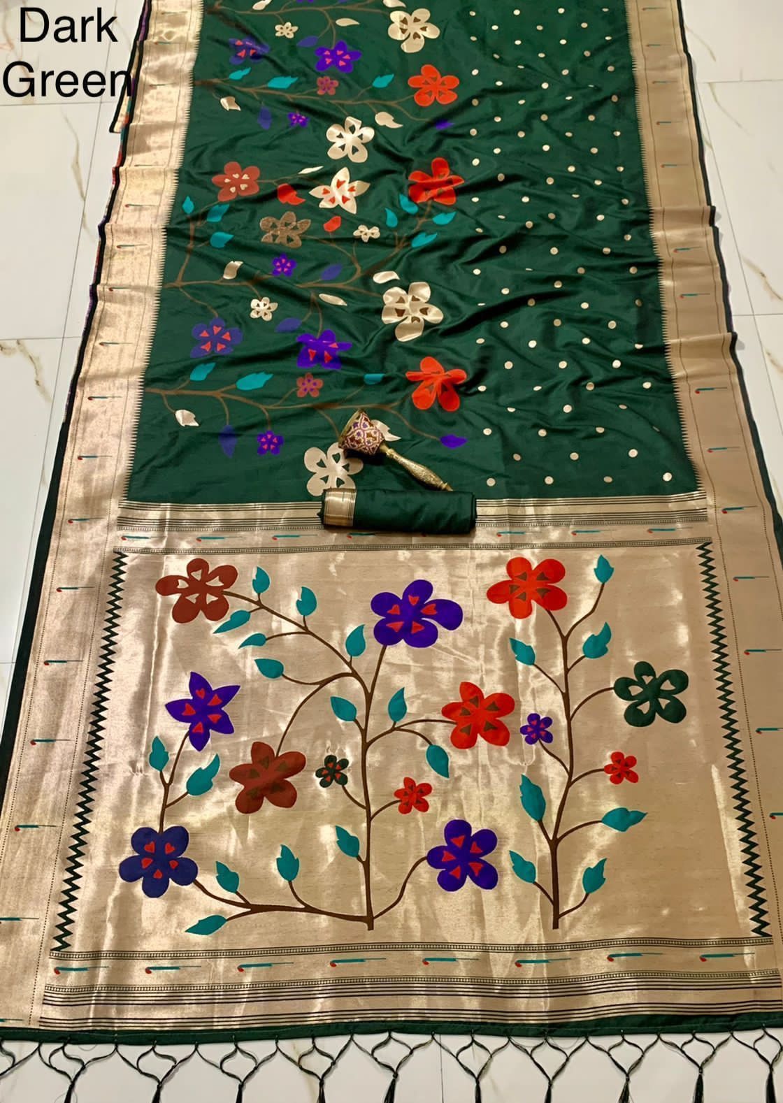 Green Paithani Saree