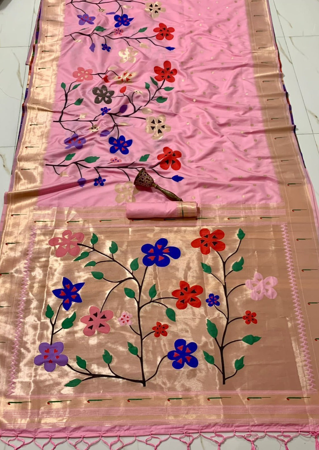 Pastel Paithani Saree