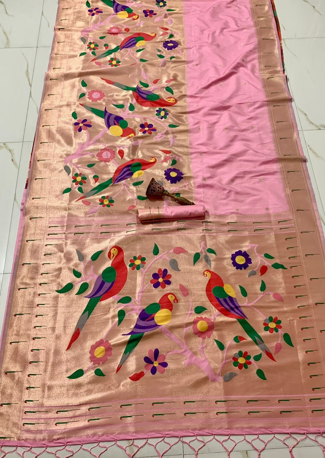 Pure Handloom Silk Paithani Saree (with colour options)