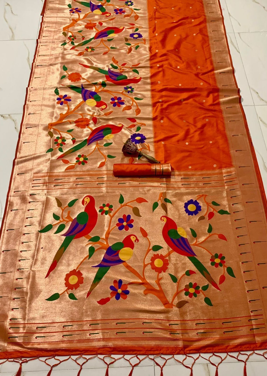 Pure Handloom Silk Paithani Saree (with colour options)