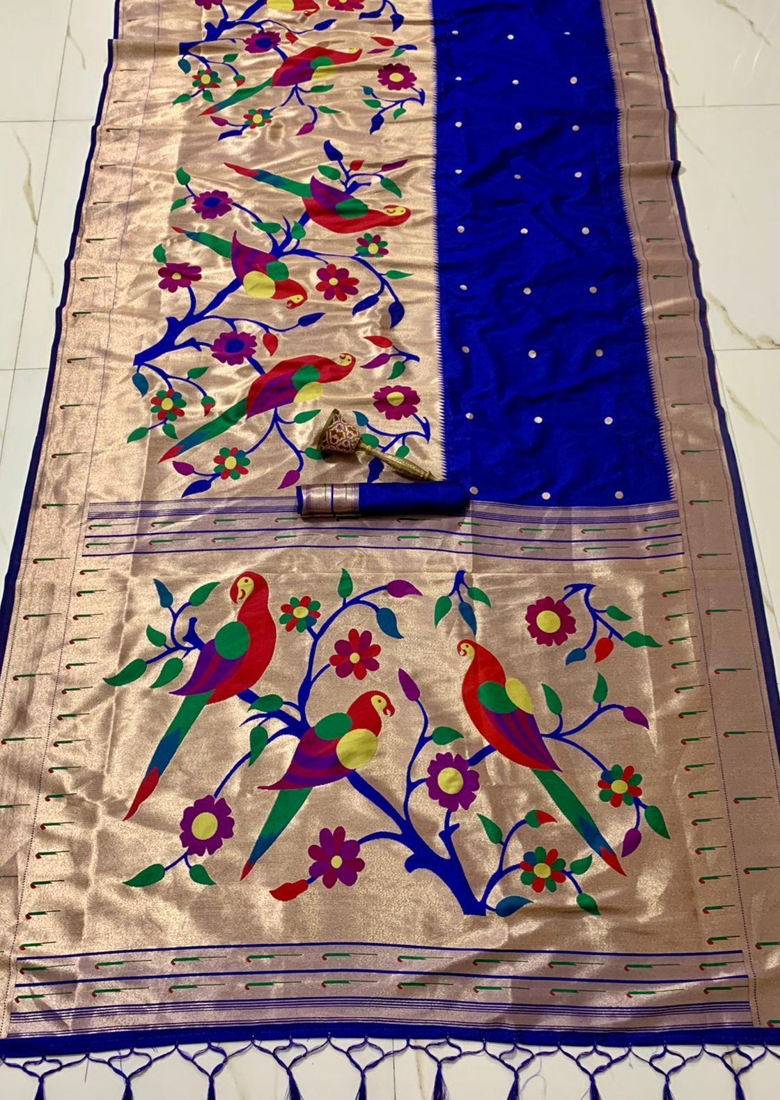 Pure Handloom Silk Paithani Saree (with colour options)