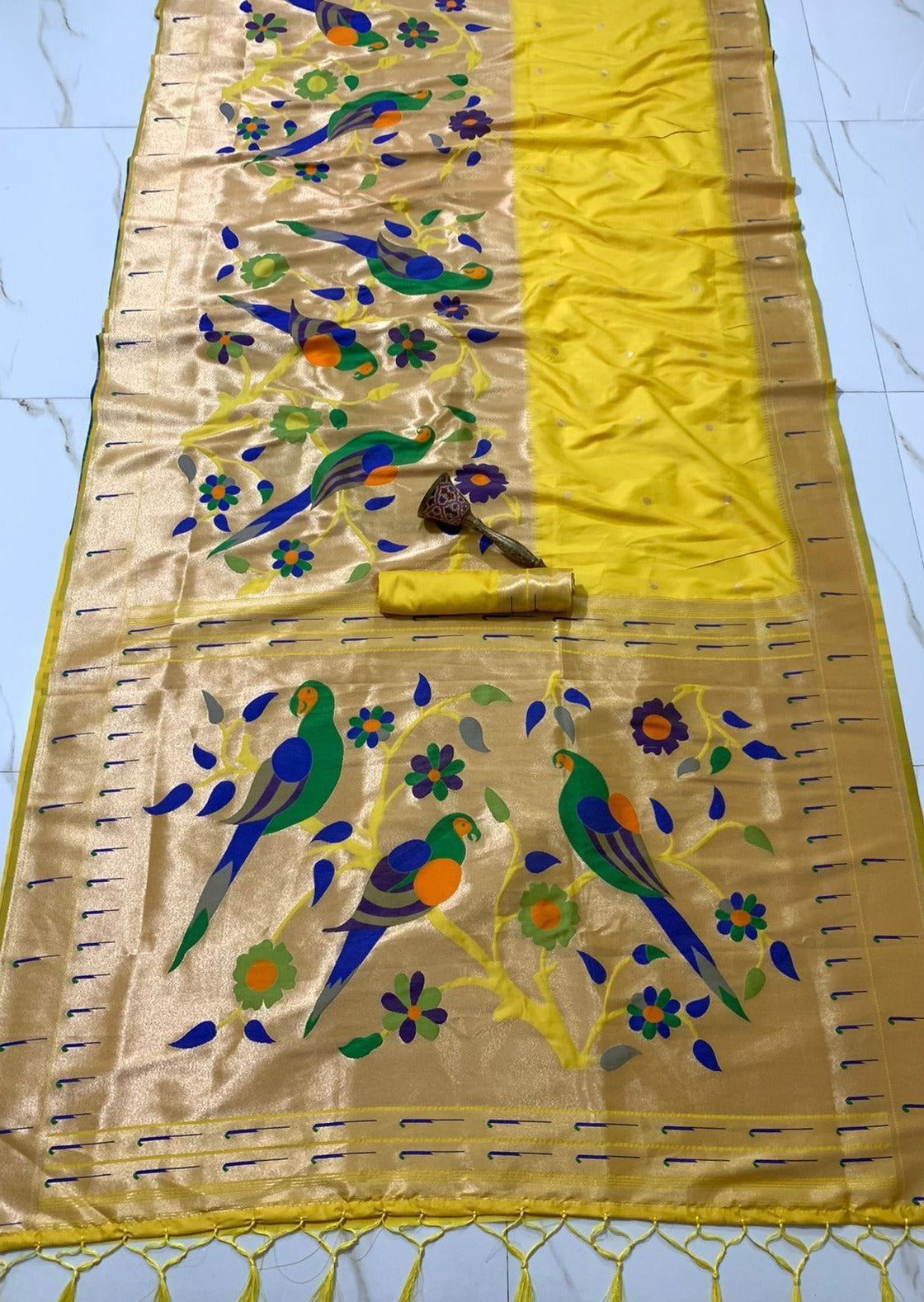 Pure Handloom Silk Paithani Saree (with colour options)