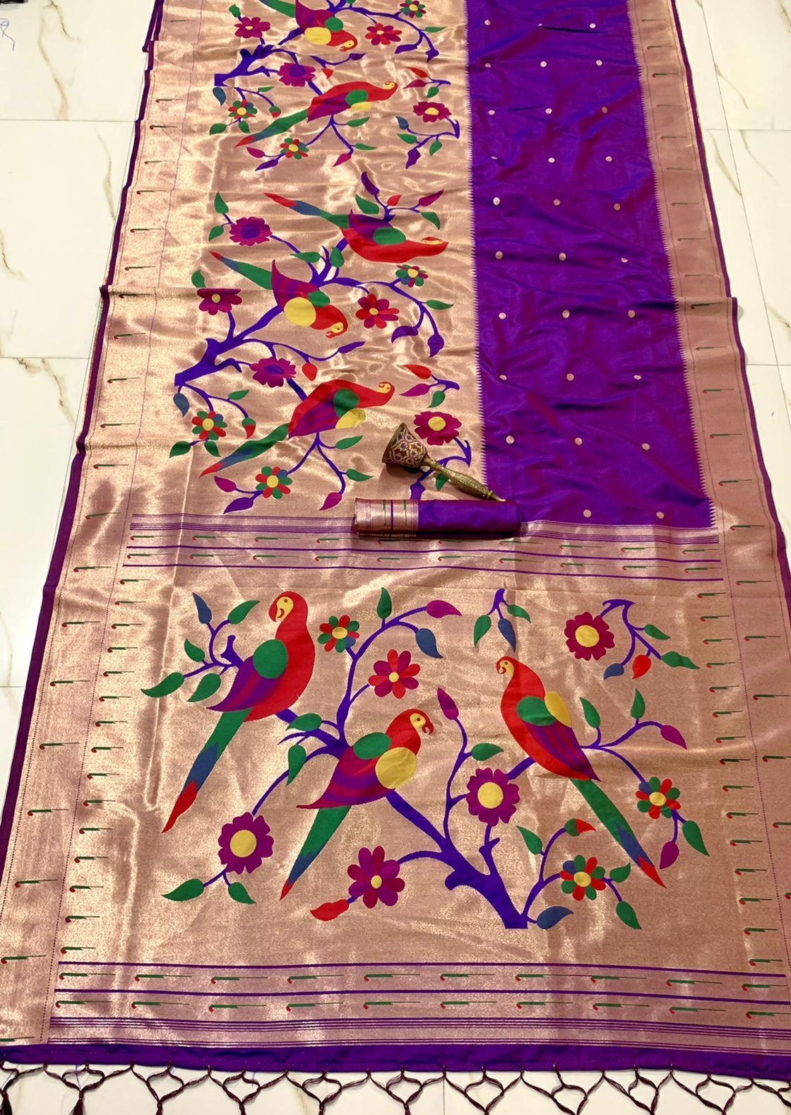 Pure Handloom Silk Paithani Saree (with colour options)