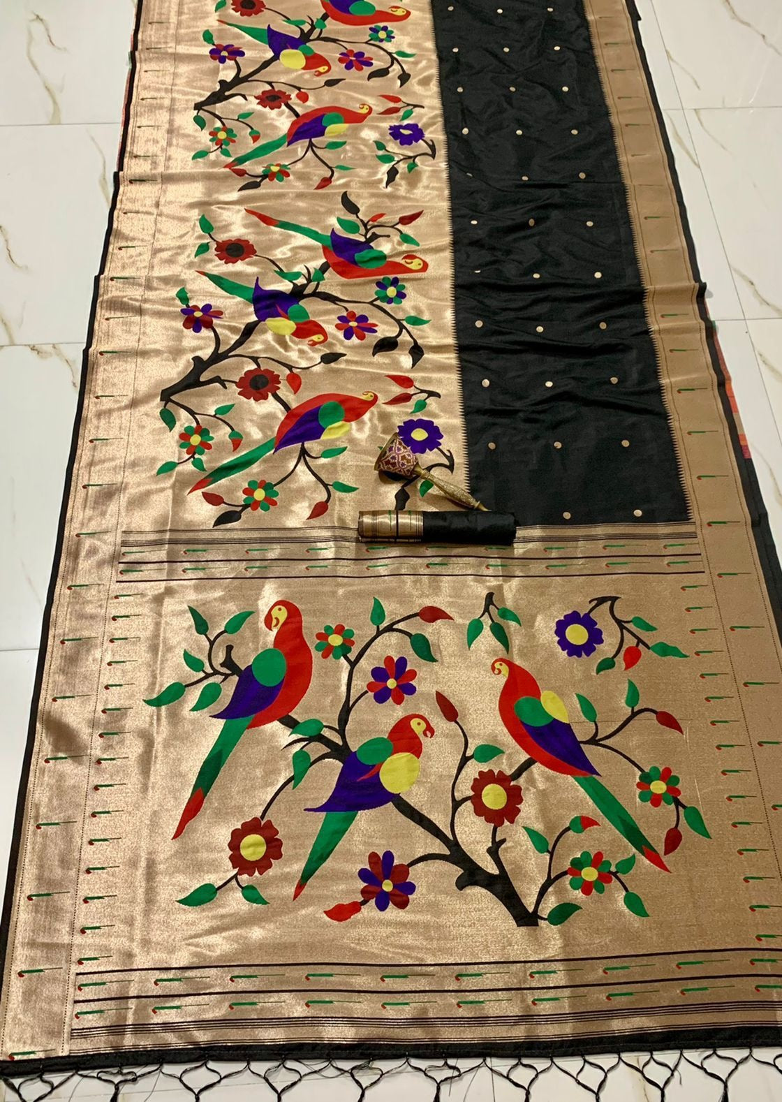Pure Handloom Silk Paithani Saree (with colour options)