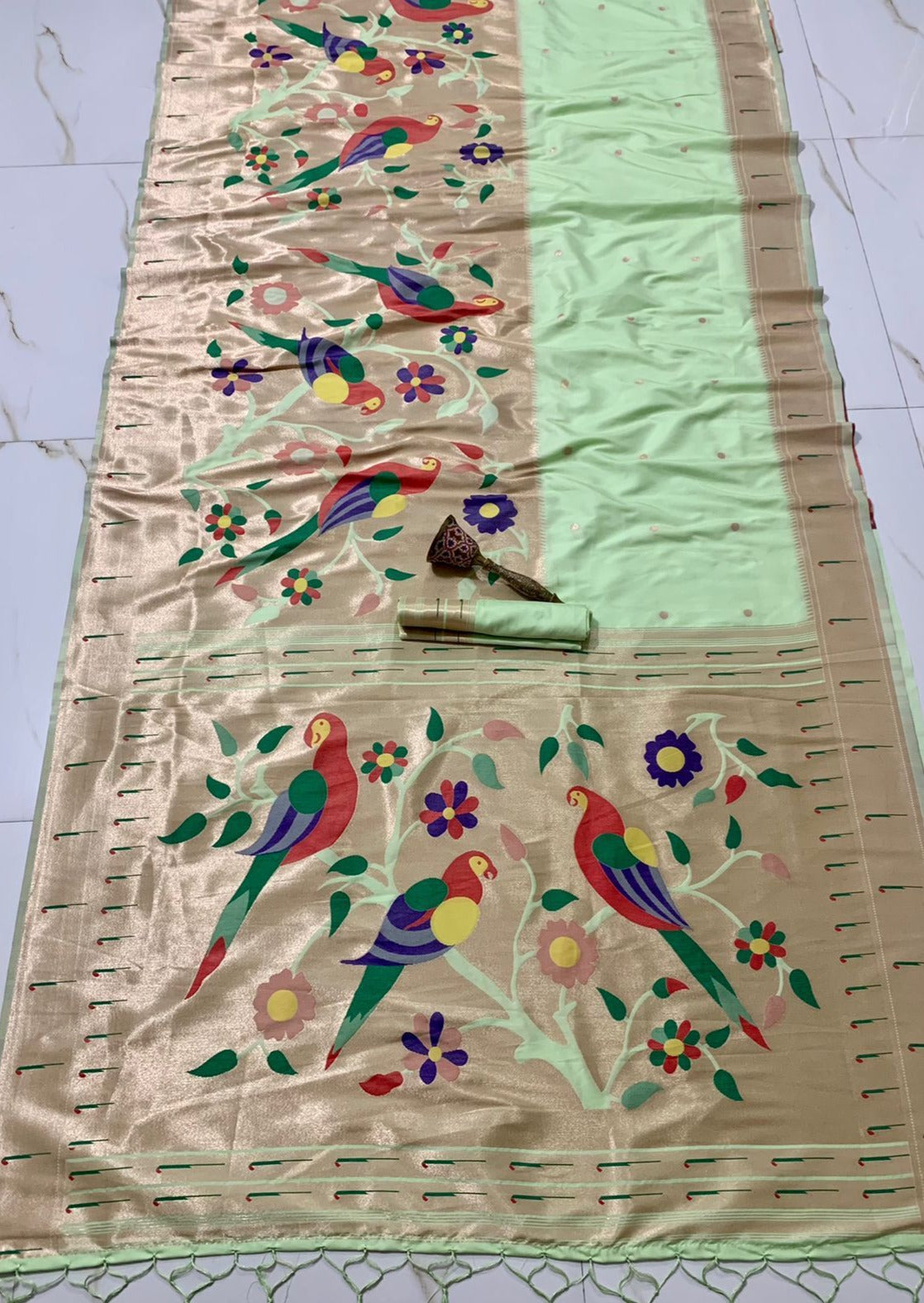 Pure Handloom Silk Paithani Saree (with colour options)