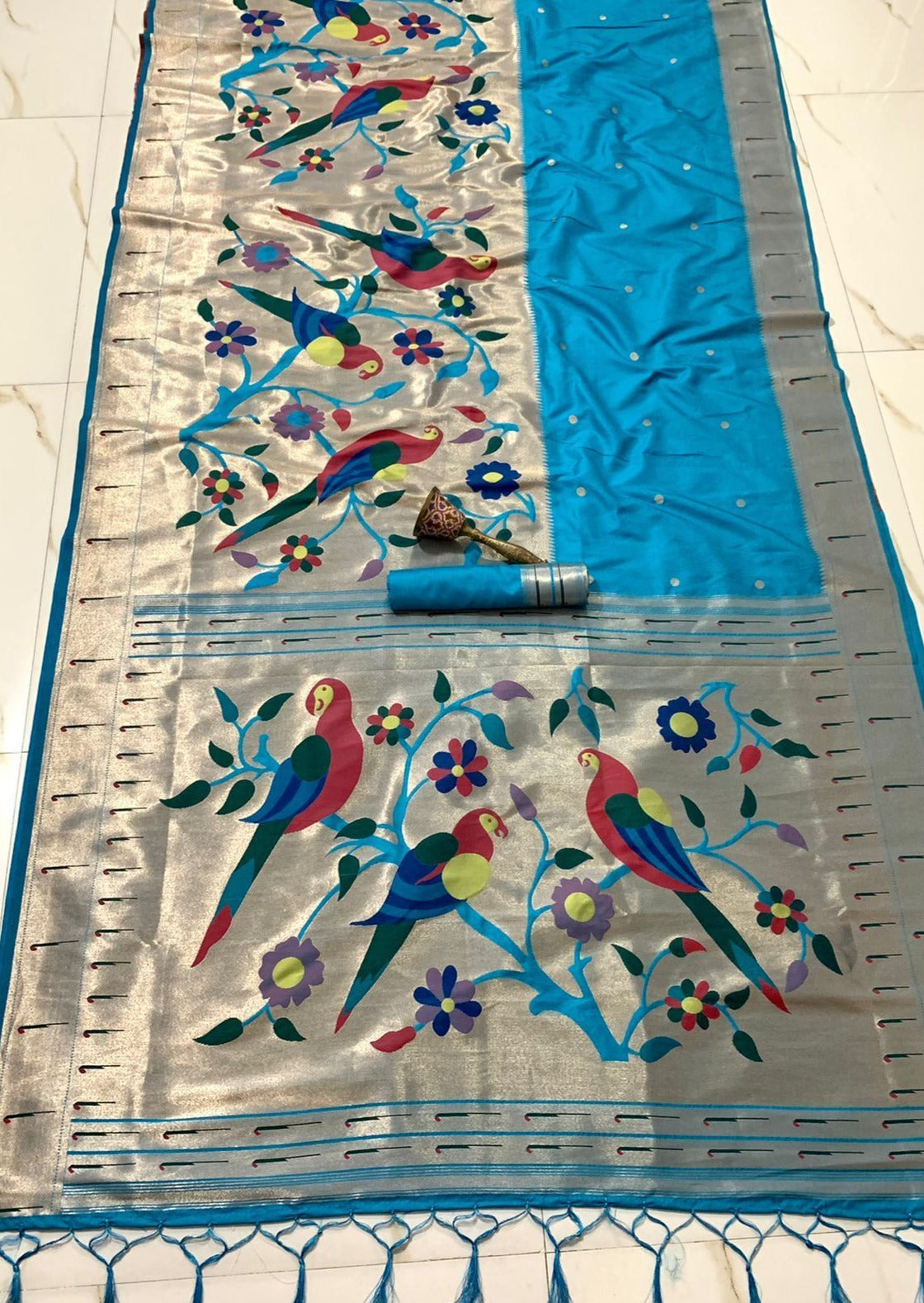Pure Handloom Silk Paithani Saree (with colour options)