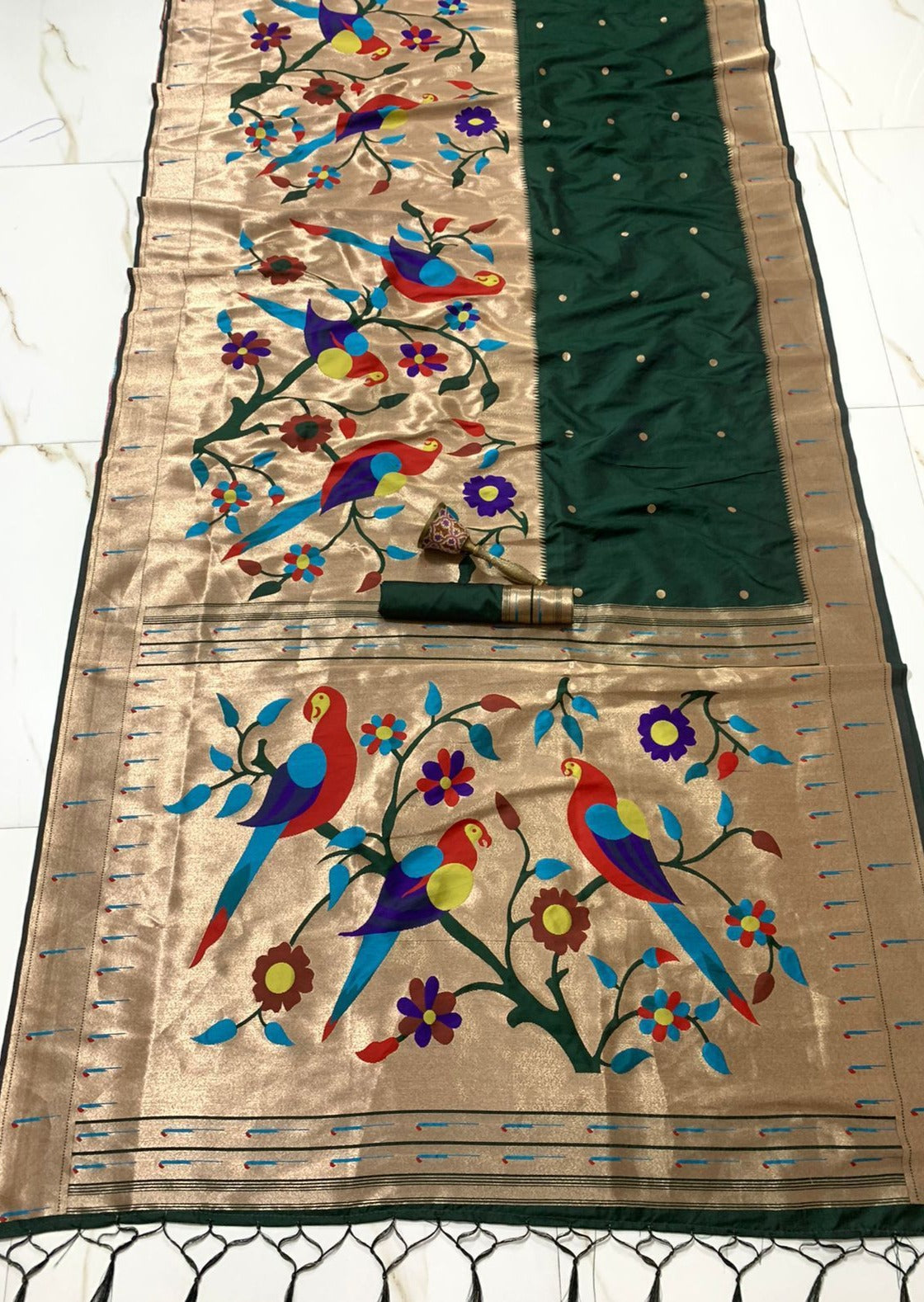 Pure Handloom Silk Paithani Saree (with colour options)