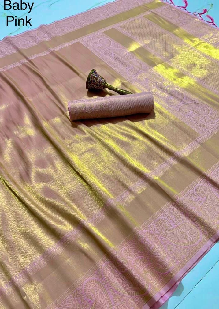 Pure Kanjivaram Silk Bridal Handloom Saree (with colour options)