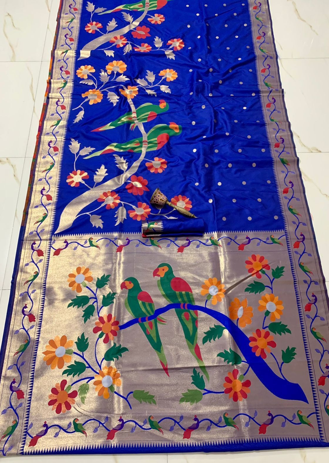 Pure Paithani Silk Handloom Zari Saree (with colour options)