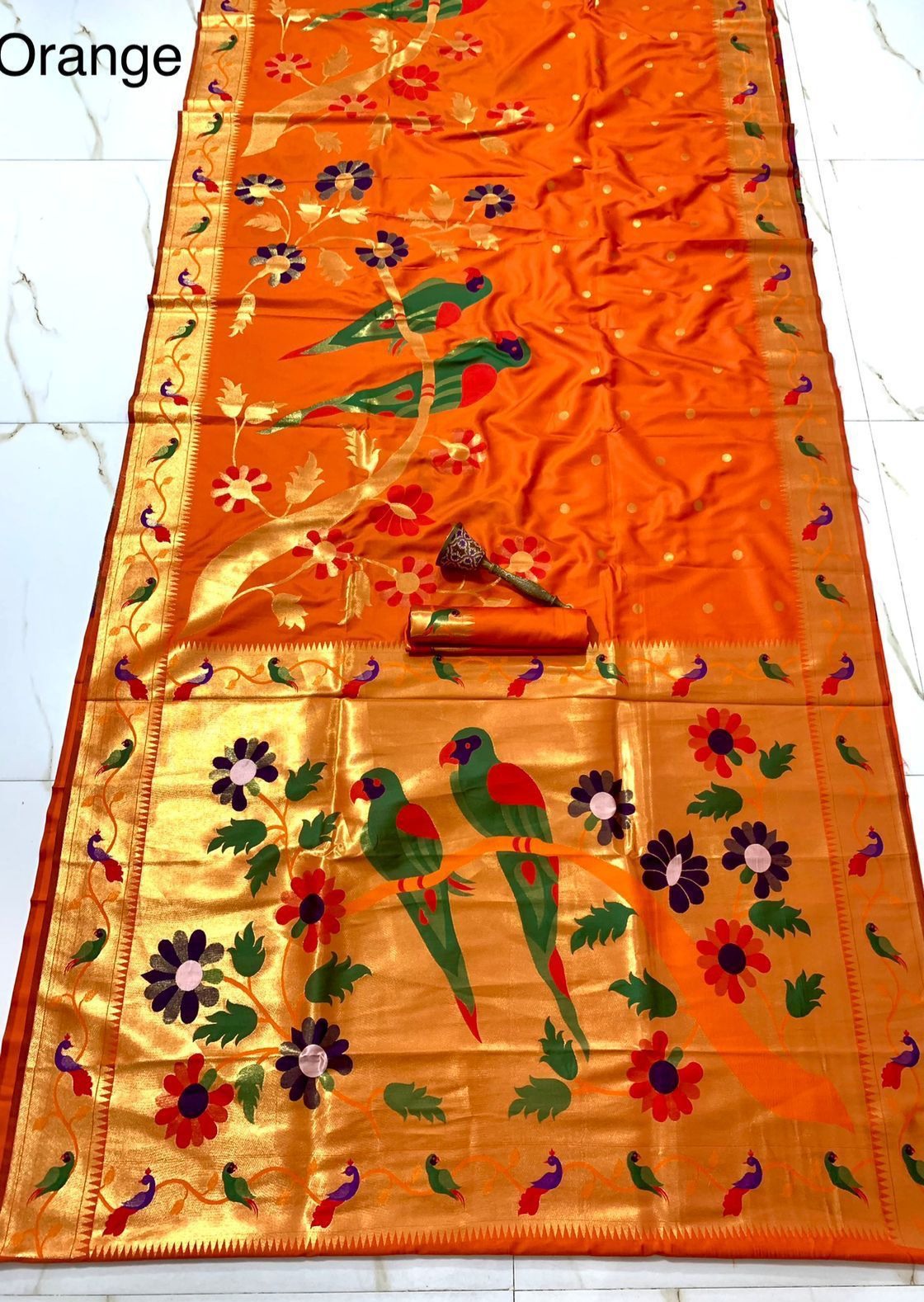 Pure Paithani Silk Handloom Zari Saree (with colour options)