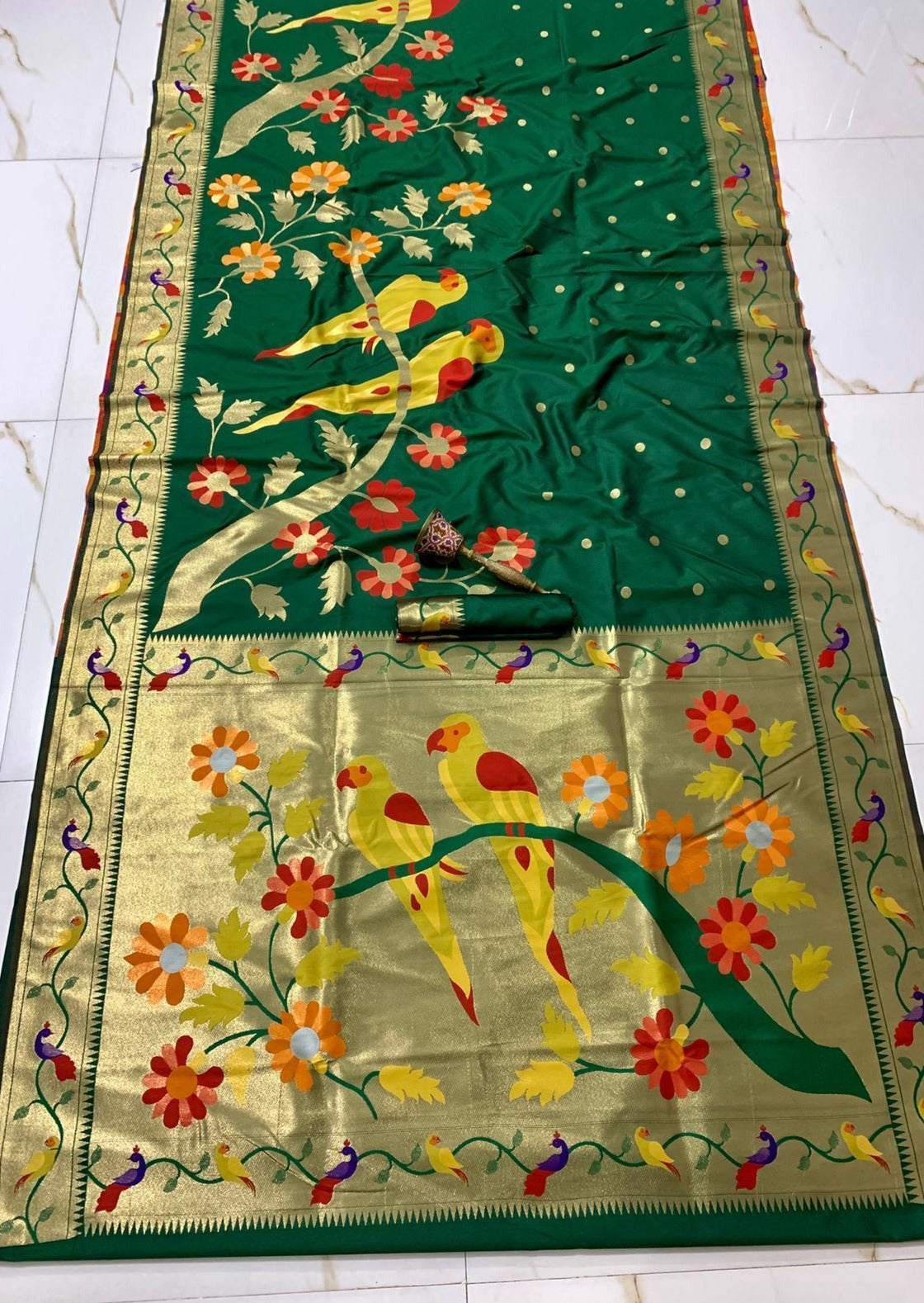 Pure Paithani Silk Handloom Zari Saree (with colour options)