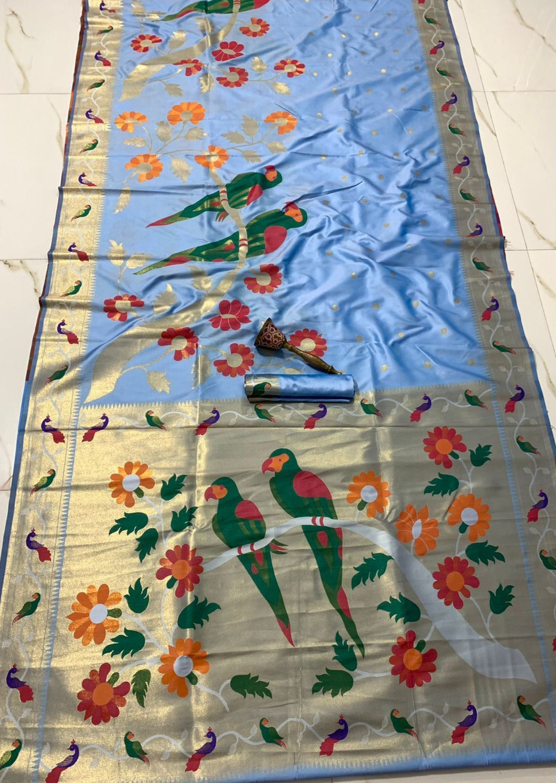 Pure Paithani Silk Handloom Zari Saree (with colour options)