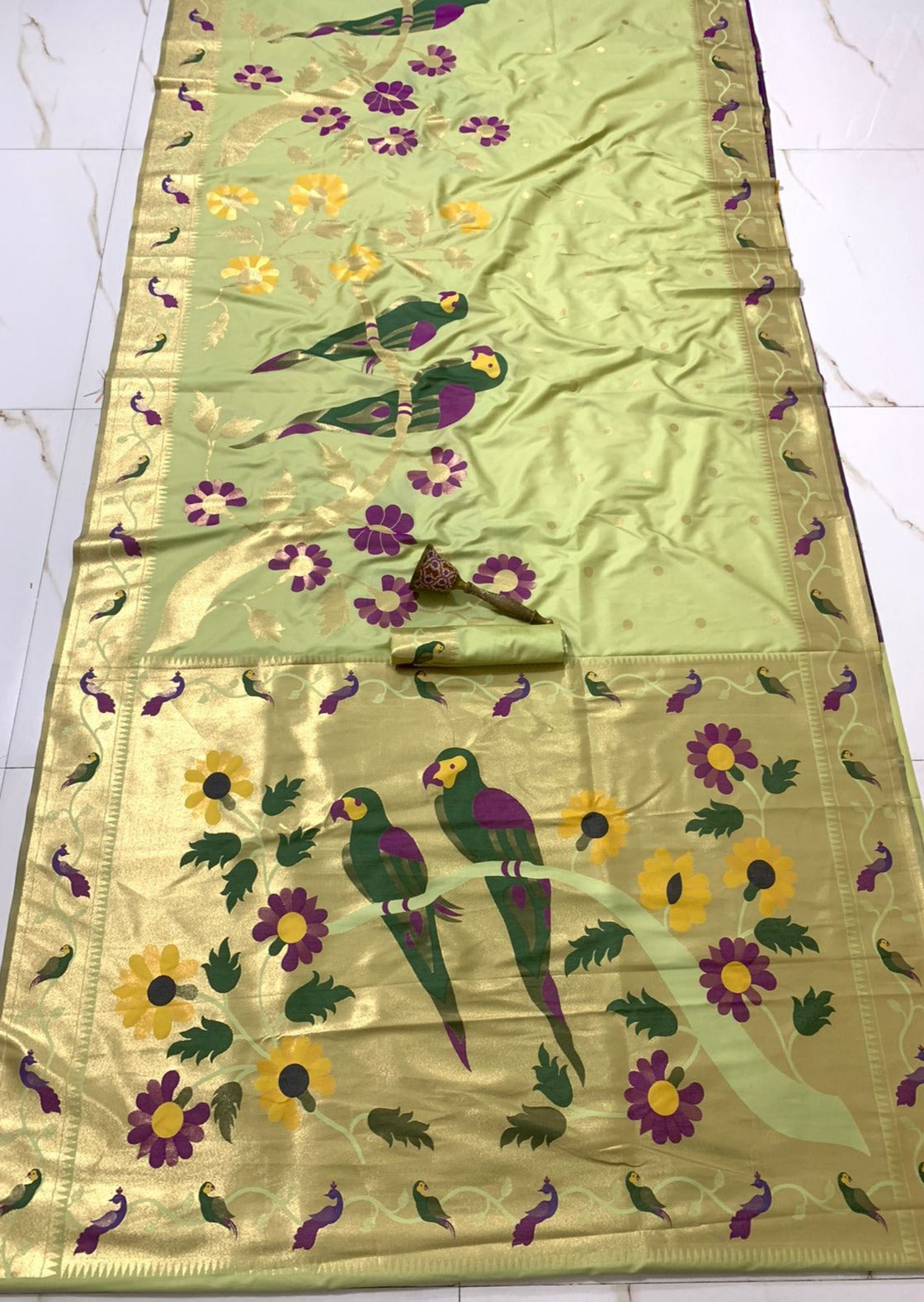 Pure Paithani Silk Handloom Zari Saree (with colour options)