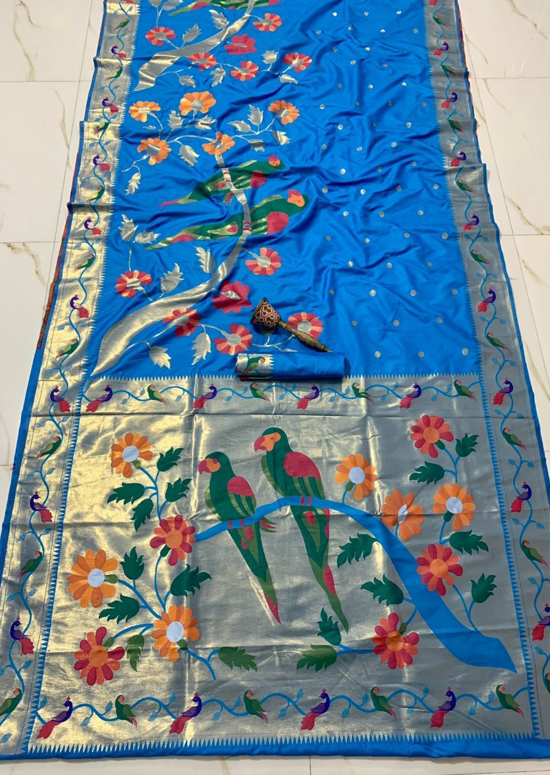 Pure Paithani Silk Handloom Zari Saree (with colour options)