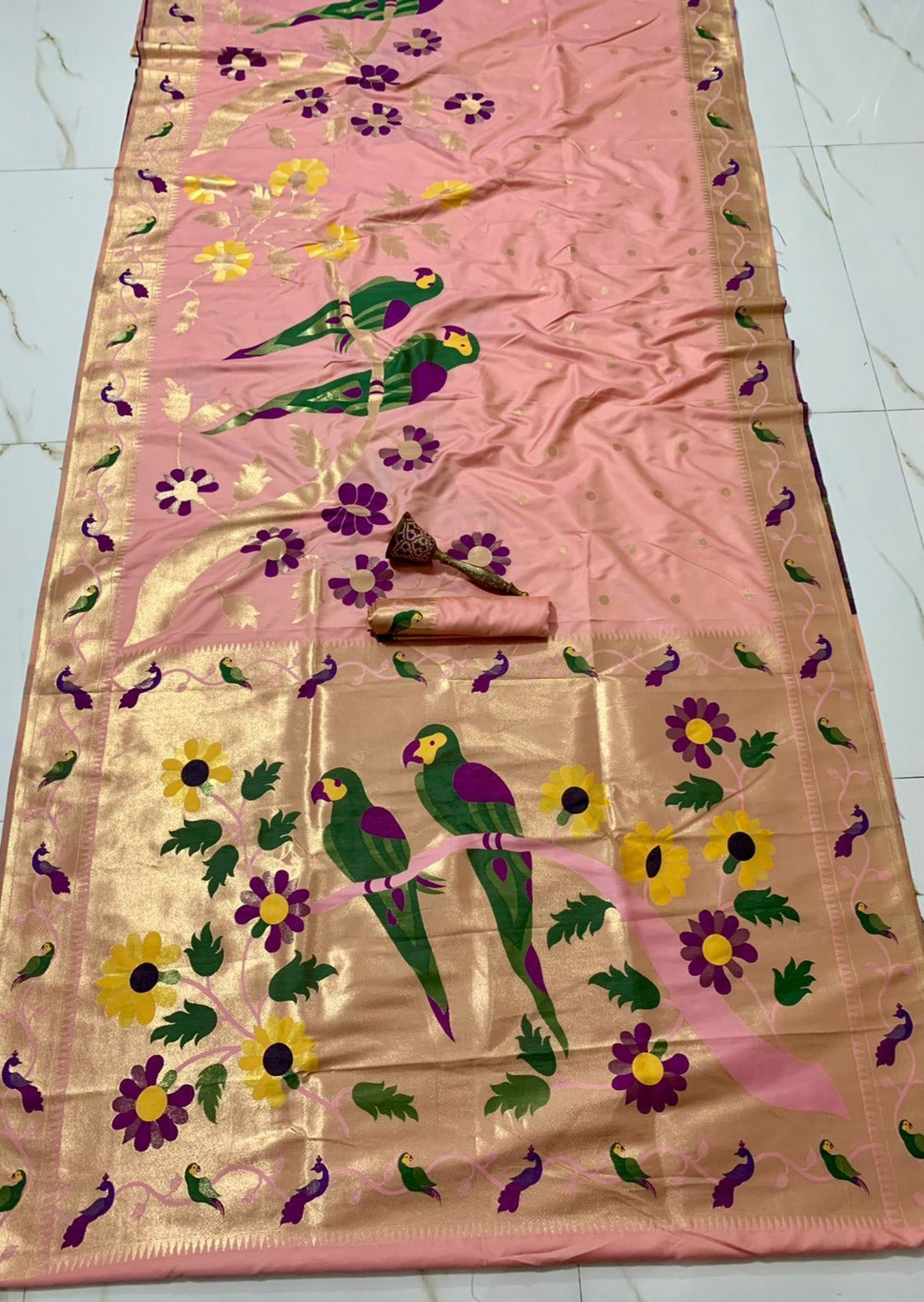 Pure Paithani Silk Handloom Zari Saree (with colour options)