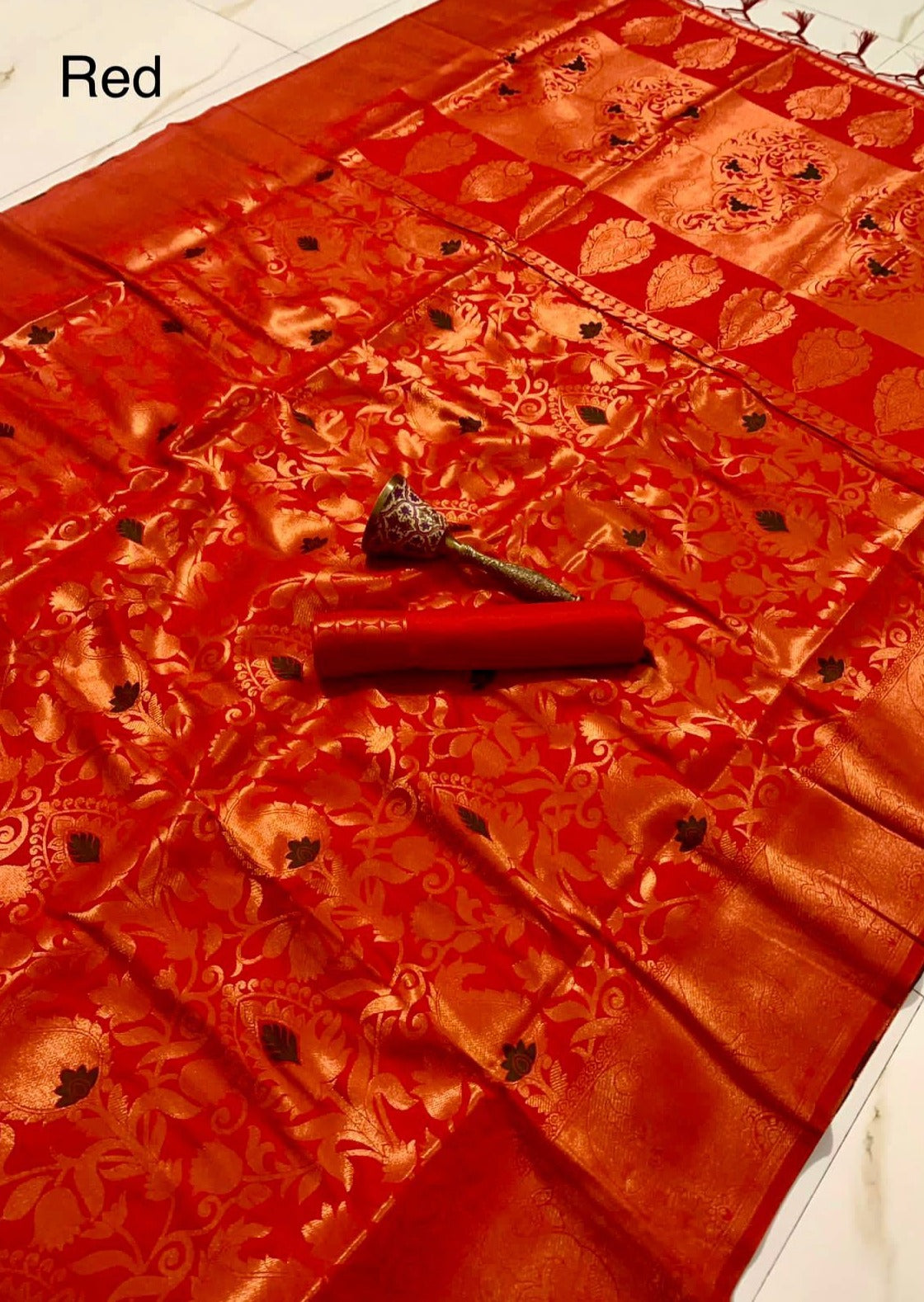 Pure Silk Handloom Banarasi Saree (with colour options)