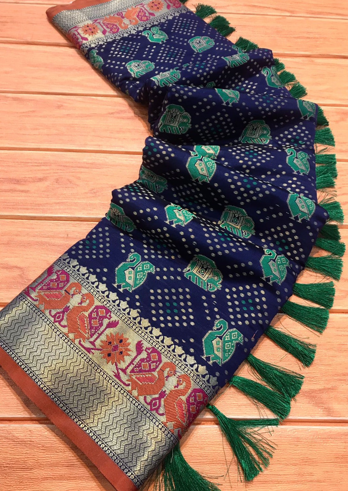 Rajkot Patola Handloom Silk Ikat Saree (with colour options)