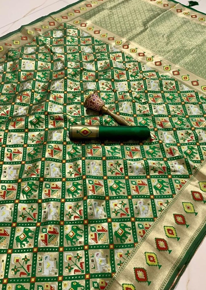 Pure Silk Handloom Banarasi Patola Saree (with colour options)
