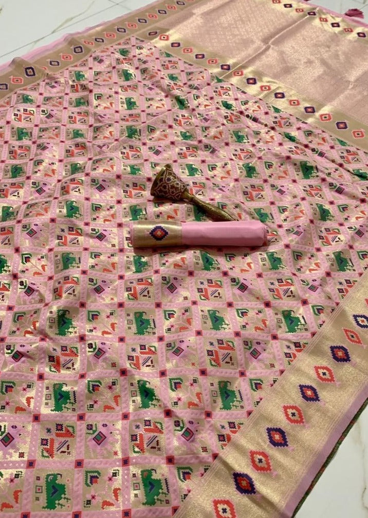 Pure Silk Handloom Banarasi Patola Saree (with colour options)