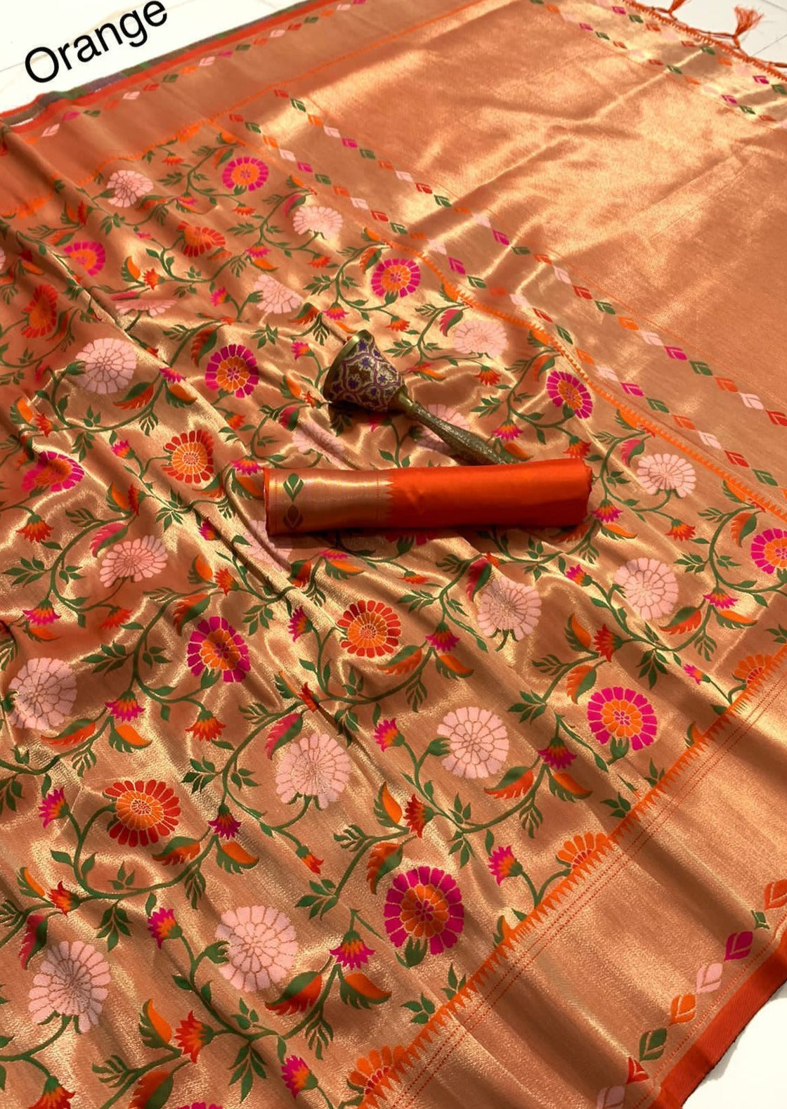 Pure Paithani Handloom Silk Saree (with colour options)