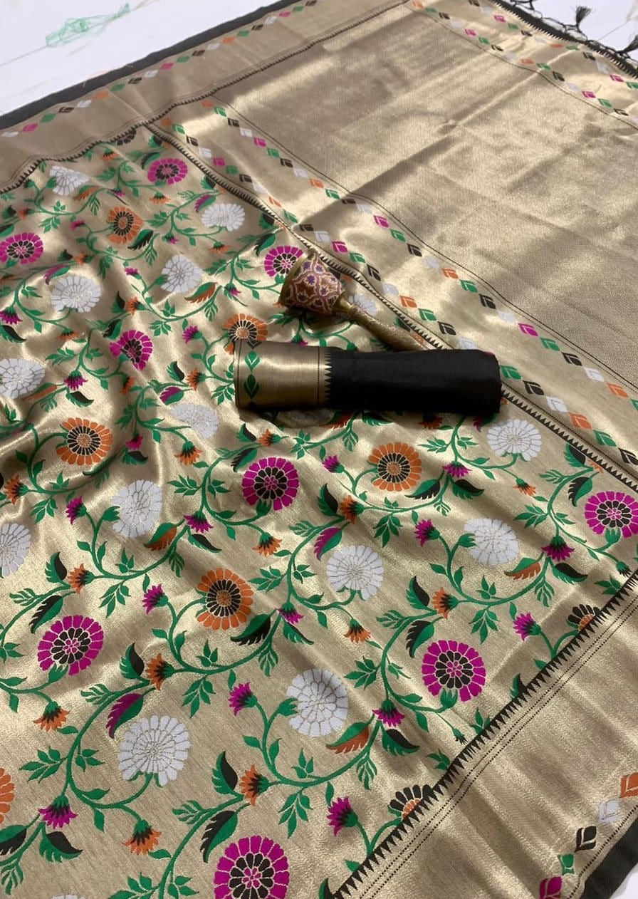 Pure Paithani Handloom Silk Saree (with colour options)