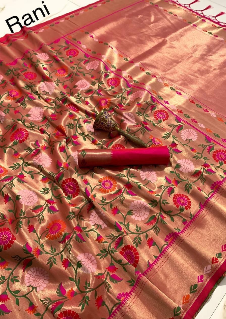 Pure Paithani Handloom Silk Saree (with colour options)